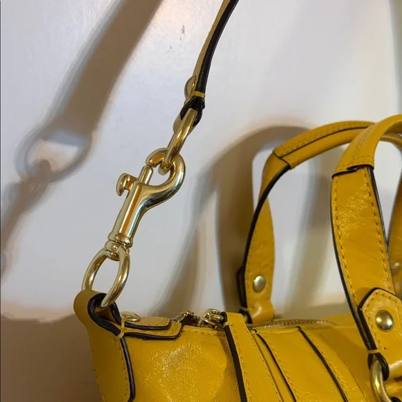 Coach Sunflower Yellow Ashley Leather Bag - Picture 10 of 14